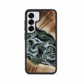 Anti Finger Oil Coating Anti Fingerprint Coating Galaxy S25 Wood Phone Case - Elroy (Green, 780712)
