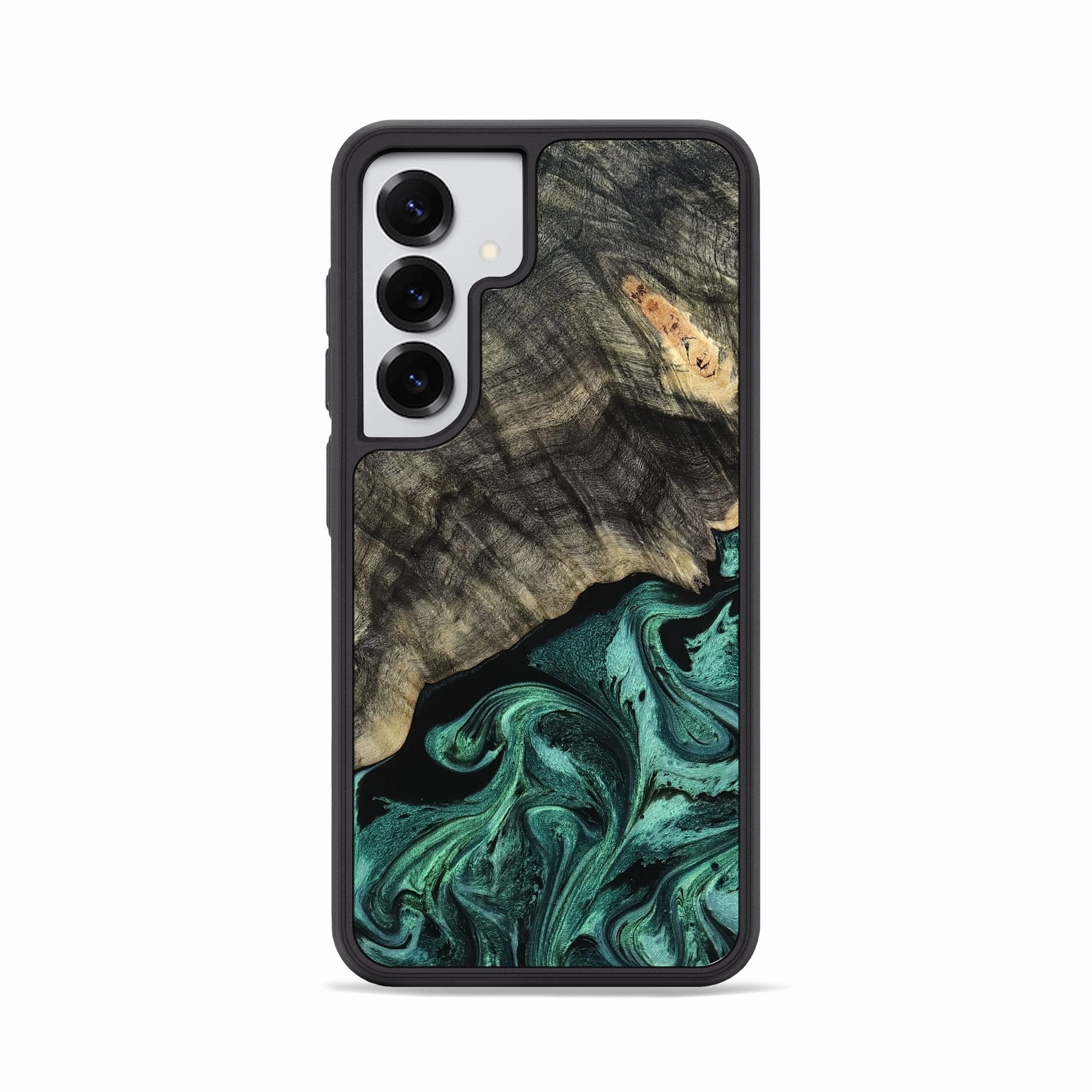Easy Installation Soft Edge Galaxy S25 Wood Phone Case - Jaylon (Green, 781791)