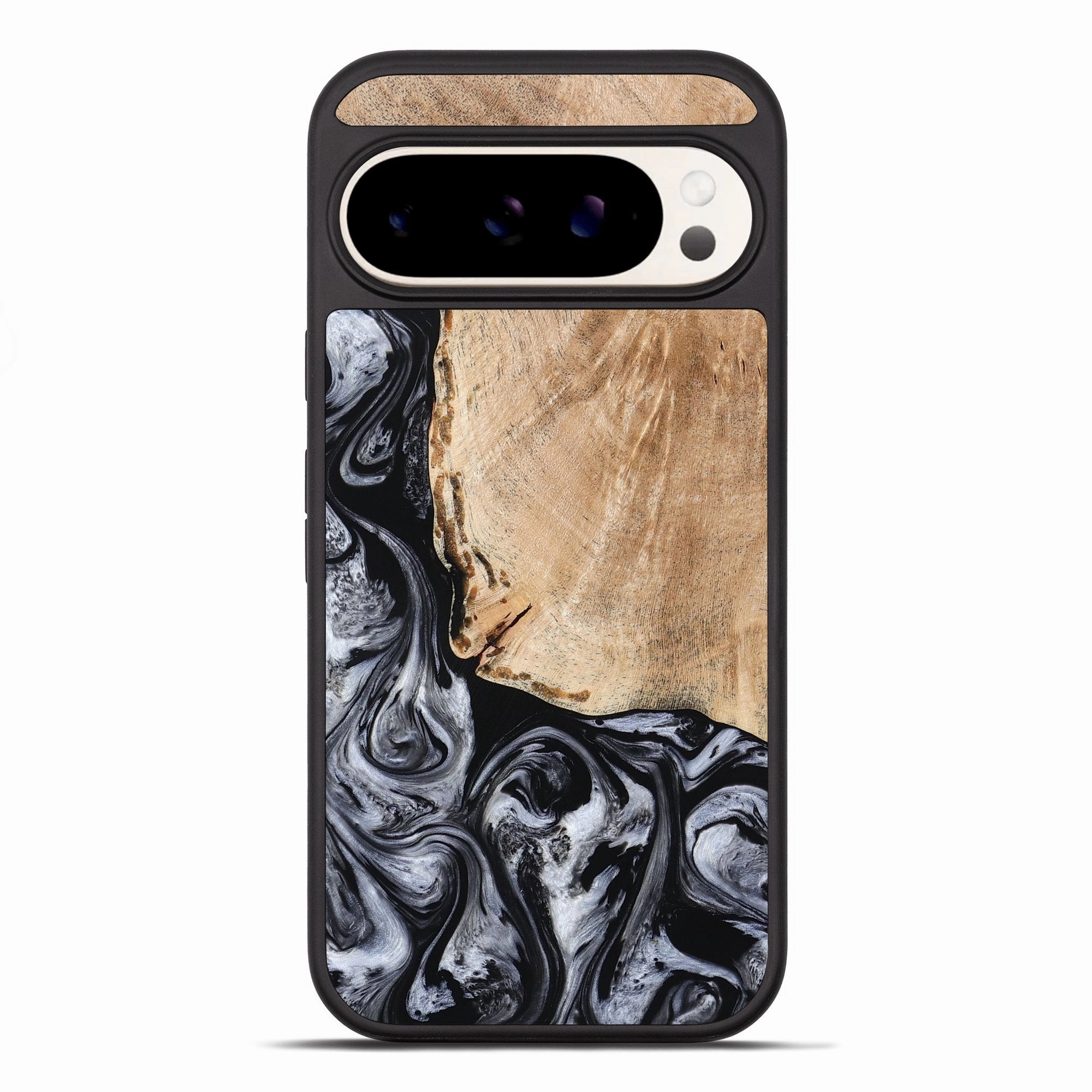 Pixel 10 Pro Xl Wood Phone Case - Lola (Black & White, 776333) Anti Finger Mark Film