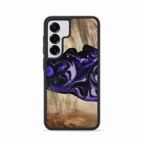 Scratch Resistant Coating Anti Scratch Screen Galaxy S25 Wood Phone Case - Bradyn (Purple, 780153)