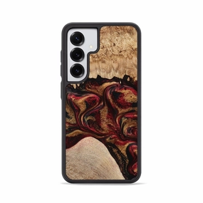Galaxy S25 Wood Phone Case - Oda (Red, 779635) Ultra Slim Protector Anti Spy