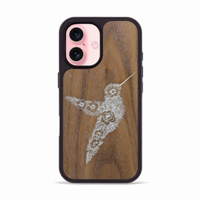 Anti Fog Edge to Edge Protection Iphone 16 Wood Phone Case - Hover In The Moment - Walnut (Curated)