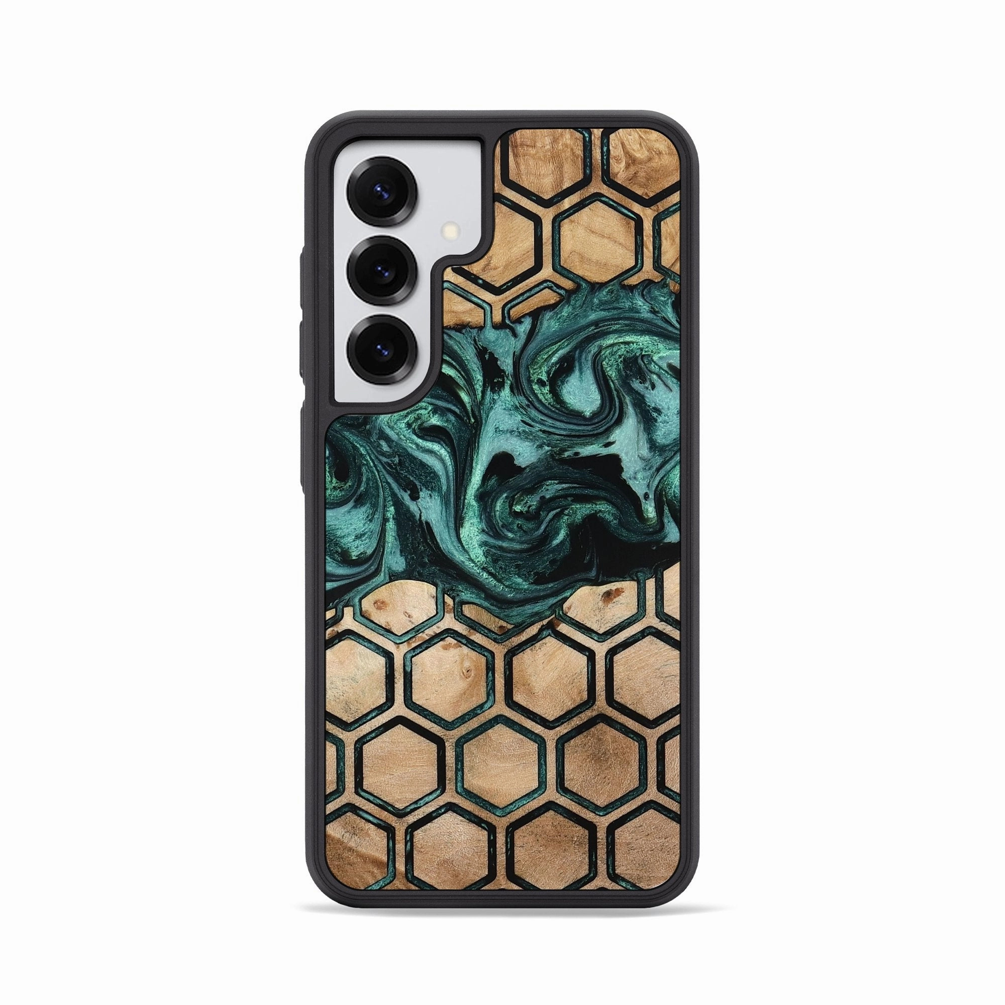 Anti Blue Light Tempered Glass Galaxy S25 Wood Phone Case - Evie (Pattern, 776021)