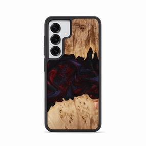 Tempered Glass Galaxy S25 Wood Phone Case - Efrain (Red, 773334)