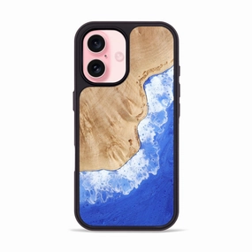 Grip Friendly Fingerprint Shield Iphone 16 Wood Phone Case - Laila (Coastal, 776166)