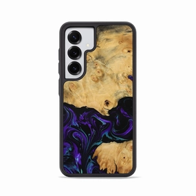 Galaxy S25 Wood Phone Case - Nixon (Purple, 770437) Scratch Resistant Glass Anti Blue Light