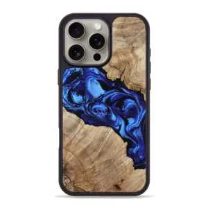 Smooth Touch Film Iphone 16 Pro Max Wood Phone Case - Therese (Blue, 780682)