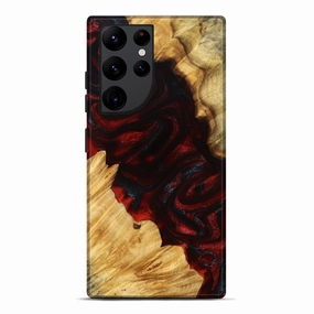 Galaxy S22 Ultra Wood Live Edge Phone Case - Bill (Red, 776945) Anti Finger Mark Film Anti Reflection Screen