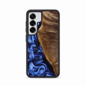Raised Edges Galaxy S25 Wood Phone Case - Shakira (Blue, 780885)