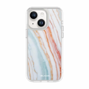 Iphone 15 Plus Halo Magsafe Cute Phone Case - Marble Rainbow Oleophobic Coating