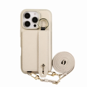 Smooth Touch Iphone 16 Pro Max Leather Wallet Case - Beige