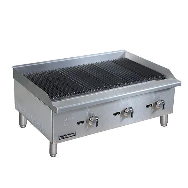 Black Diamond - ECTC-36/NG, Standard  Gas Charbroiler, 3 Burner, 90K