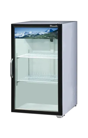 Blue Air - BAGR7W-HC, 7 CuFt. Counter Top Glass Door Refrigerator (Swing) White Side, R-290 Refrigerant