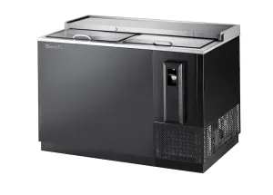 Blue Air - BBC-50B-HC, Bottle Cooler 2 slide tops, Black Finish Exterior, 50" W x 28-1/2" D, R-290 Refrigerant
