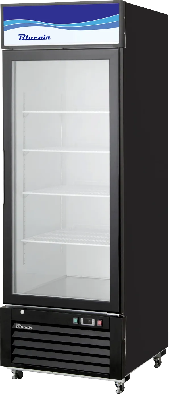 Blue Air - BKGM23B-HC, 23 CuFt. 1 Glass Door Refrigerator (Swing), R-290 Refrigerant