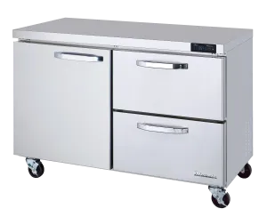 Blue Air - BLUR60-D2R-HC, 2 Drawers 1 Door (L) All Stainless Undercounter Refrigerator - 60" wide, 16.5 cu/ft., R-290 Refrigerant