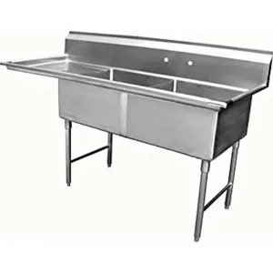 Blue Air - BS2-18-12/L, 2 Comp./Left DB, Bowl(18x18) with 2 drain baskets