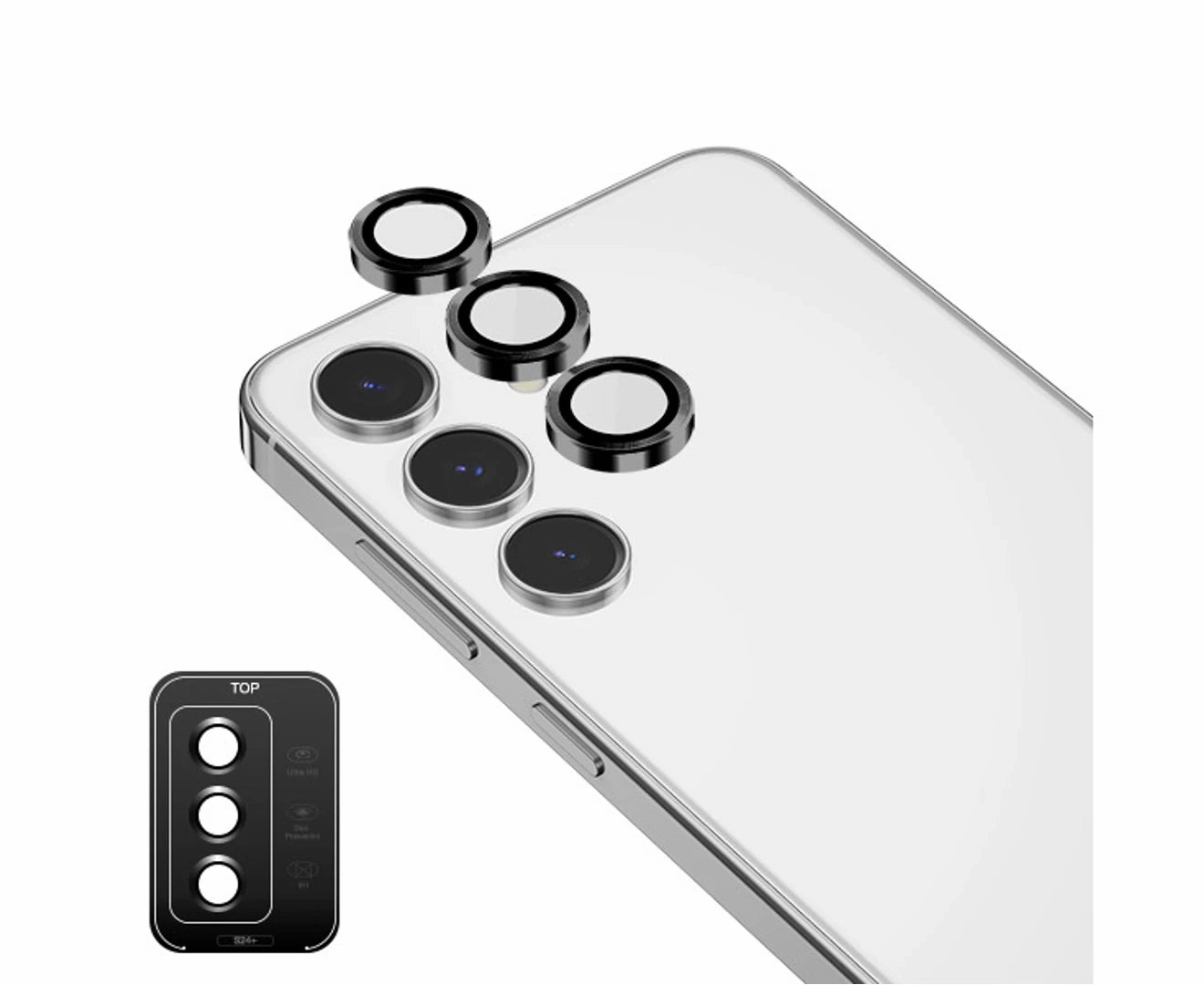 Ultra Clear Camera Lens Protector For Galaxy S24 Plus Back Lens Shield (Tempered Glass)