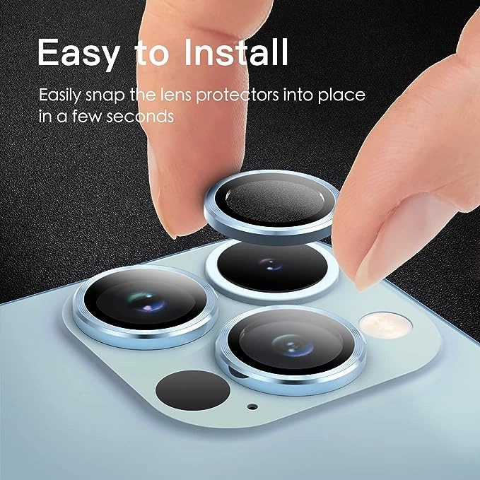 Camera Lens Protector For Iphone 16 Pro / 16 Pro Max Individual Ring Cover (Tempered Glass) Easy Installation Scratch Proof