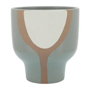 CER, 10" MUSHROOM PLANTER, MINT