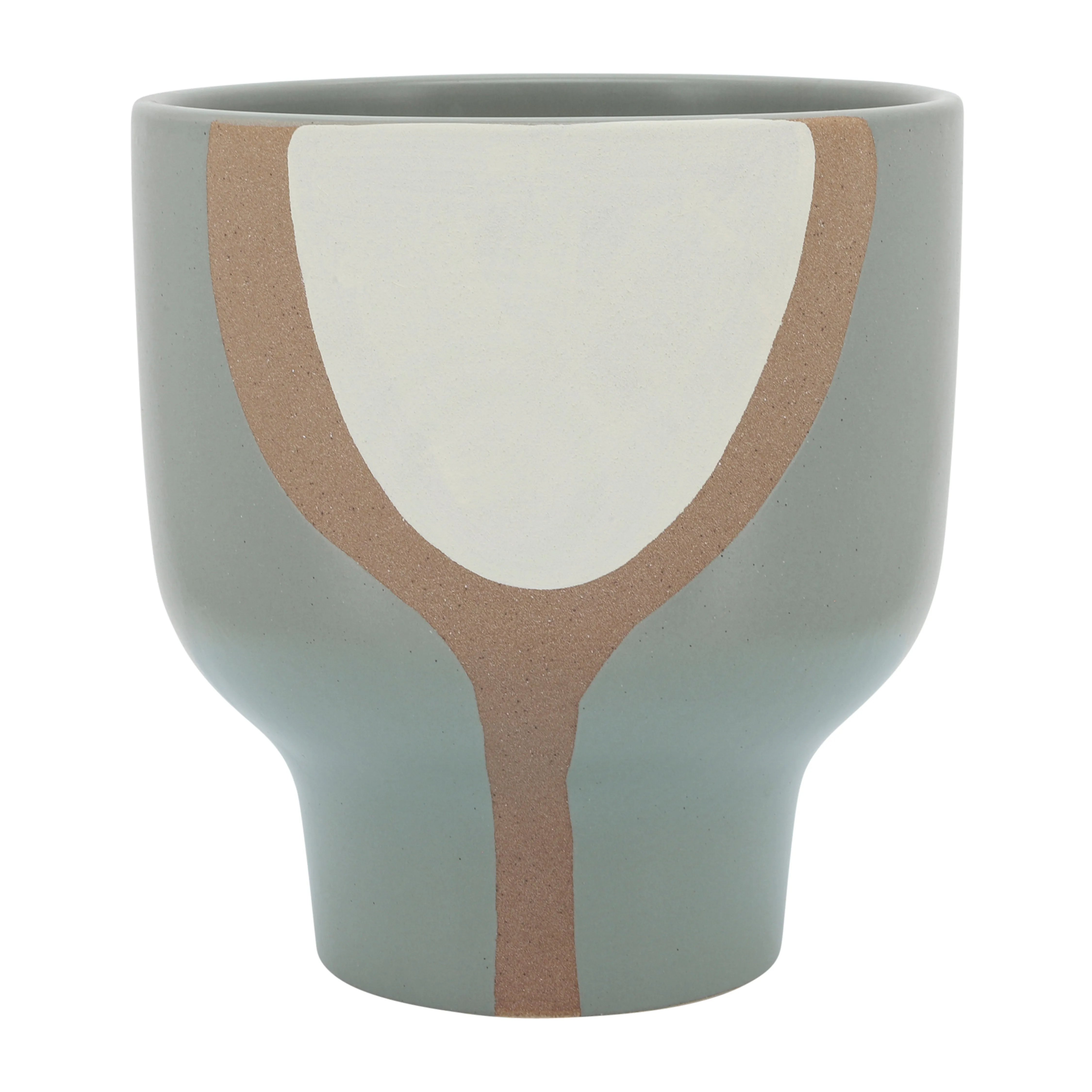 CER, 10" MUSHROOM PLANTER, MINT