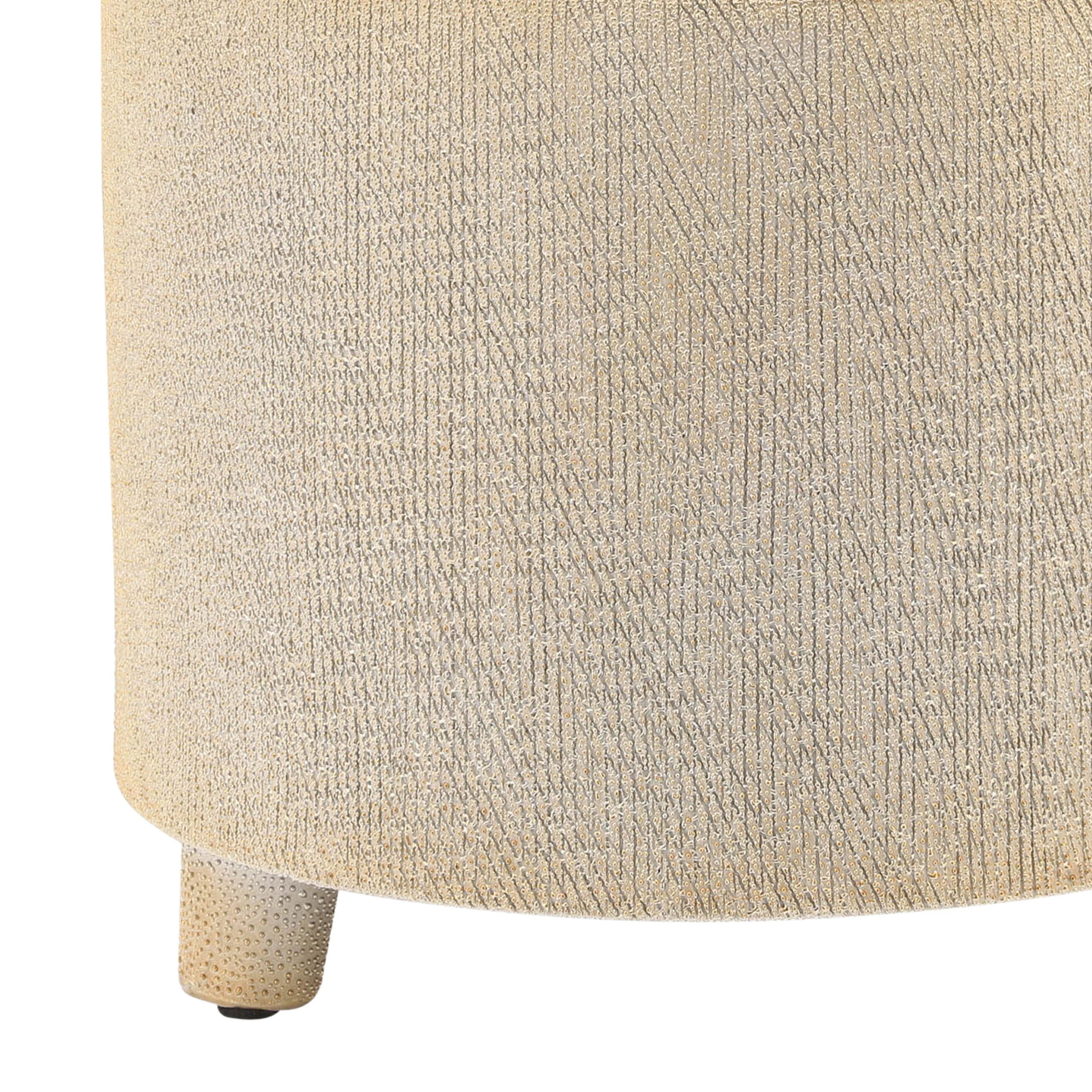 CER, S/2 6/8" FOOTED SCRATCHED PLANTERS, CHAMPAGNE