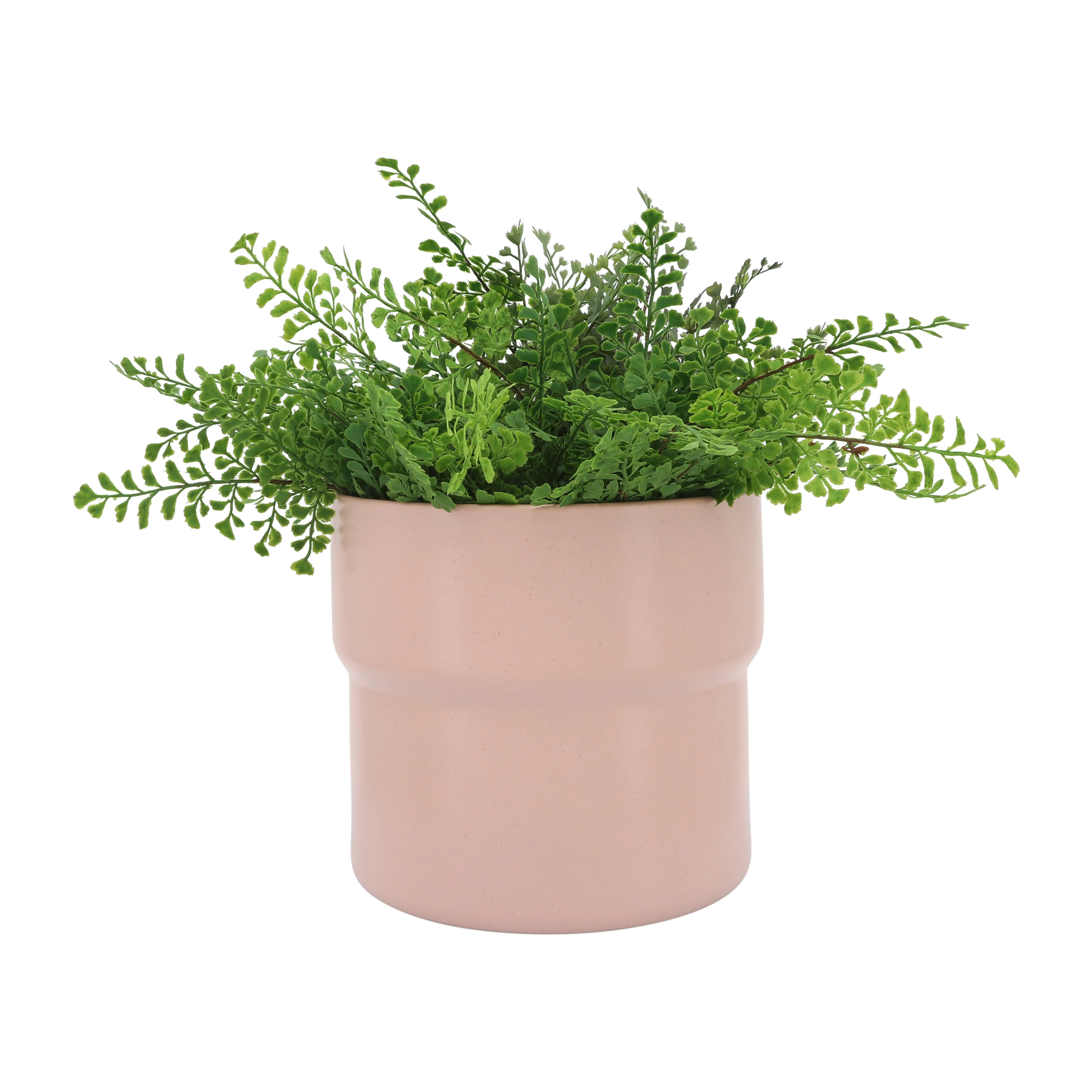 Cer, S/3 7/9/10"D Mushroom Planters, Blush