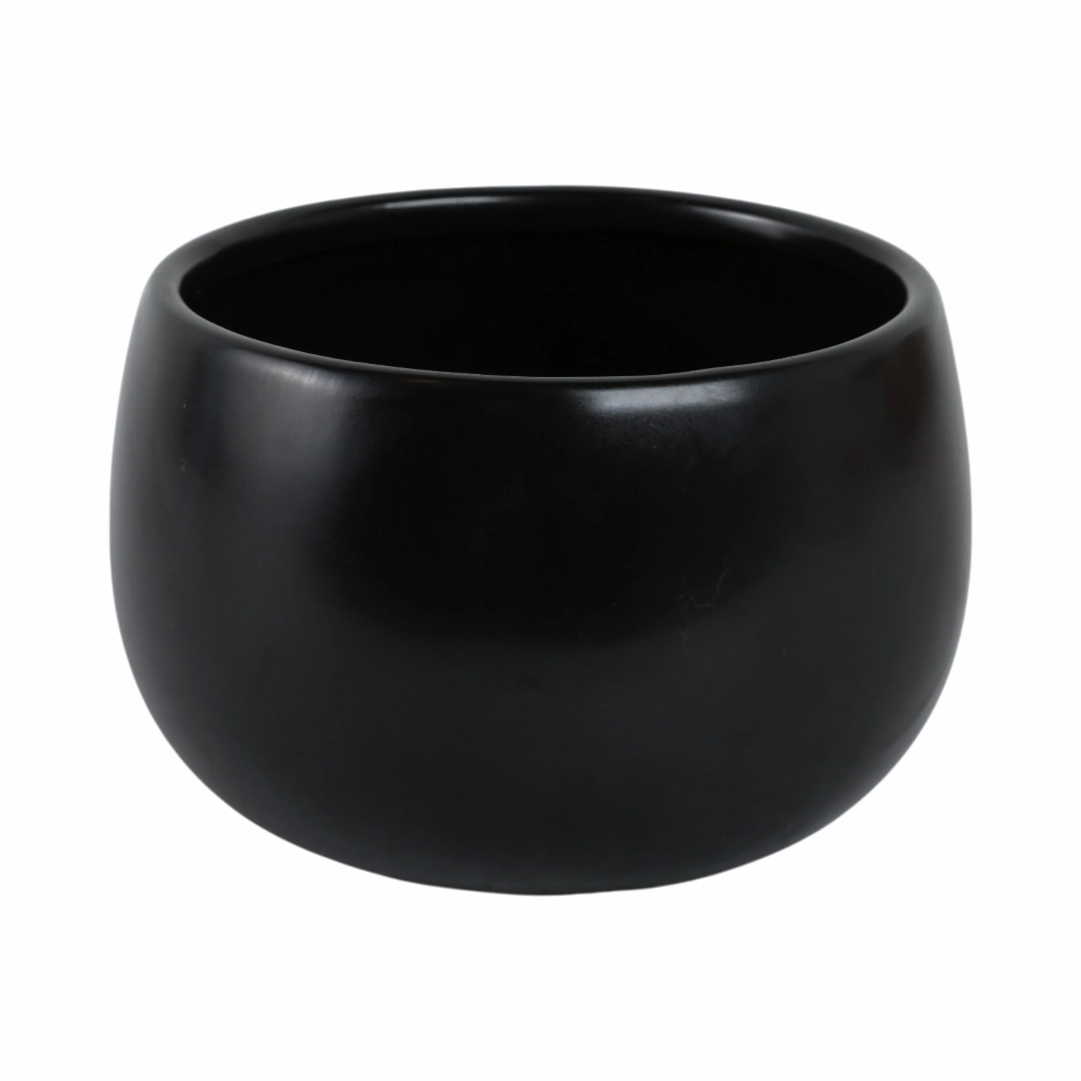 Ceramic 7" Face Planter, Matte Black