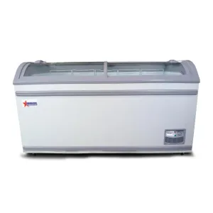 Chef AAA - FR-CN-1473, Commercial 58" Glass Door Frozen Food or Ice Cream Chest Freezer Display