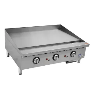 Chef AAA - KF-G36-T, Commercial 36" Thermostat Griddle Countertop Gas