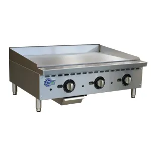 Chef AAA - KF-G36-T-P, Commercial 36" Thermostat Griddle Countertop Gas