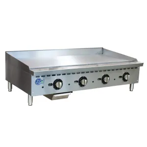 Chef AAA - KF-G48-T-P, Commercial 48" Thermostat Griddle Countertop Gas
