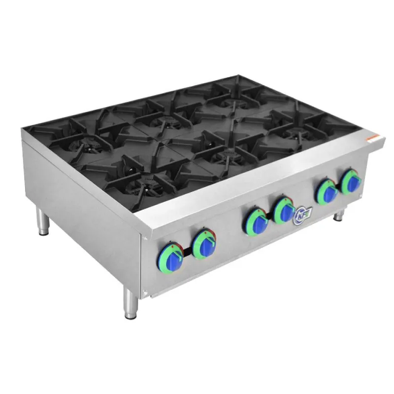 Chef AAA - KF-HP36-M, Commercial 36" Hot Plate Countertop 6 Burner Gas