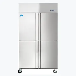 Chef AAA - SCD-880F, Commercial Solid 4 Half Door Reach-In Freezer 32 cu.ft.