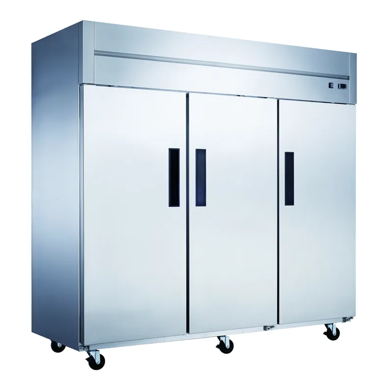 Chef AAA - T83AF, Commercial 83" 3 Solid Door Reach-In Freezer Stainless Steel 64.80 cu.ft.