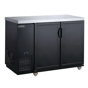 Chef AAA - TBB60-M2 Commercial 2-Door Back Bar and Beverage Cooler (Solid Doors)