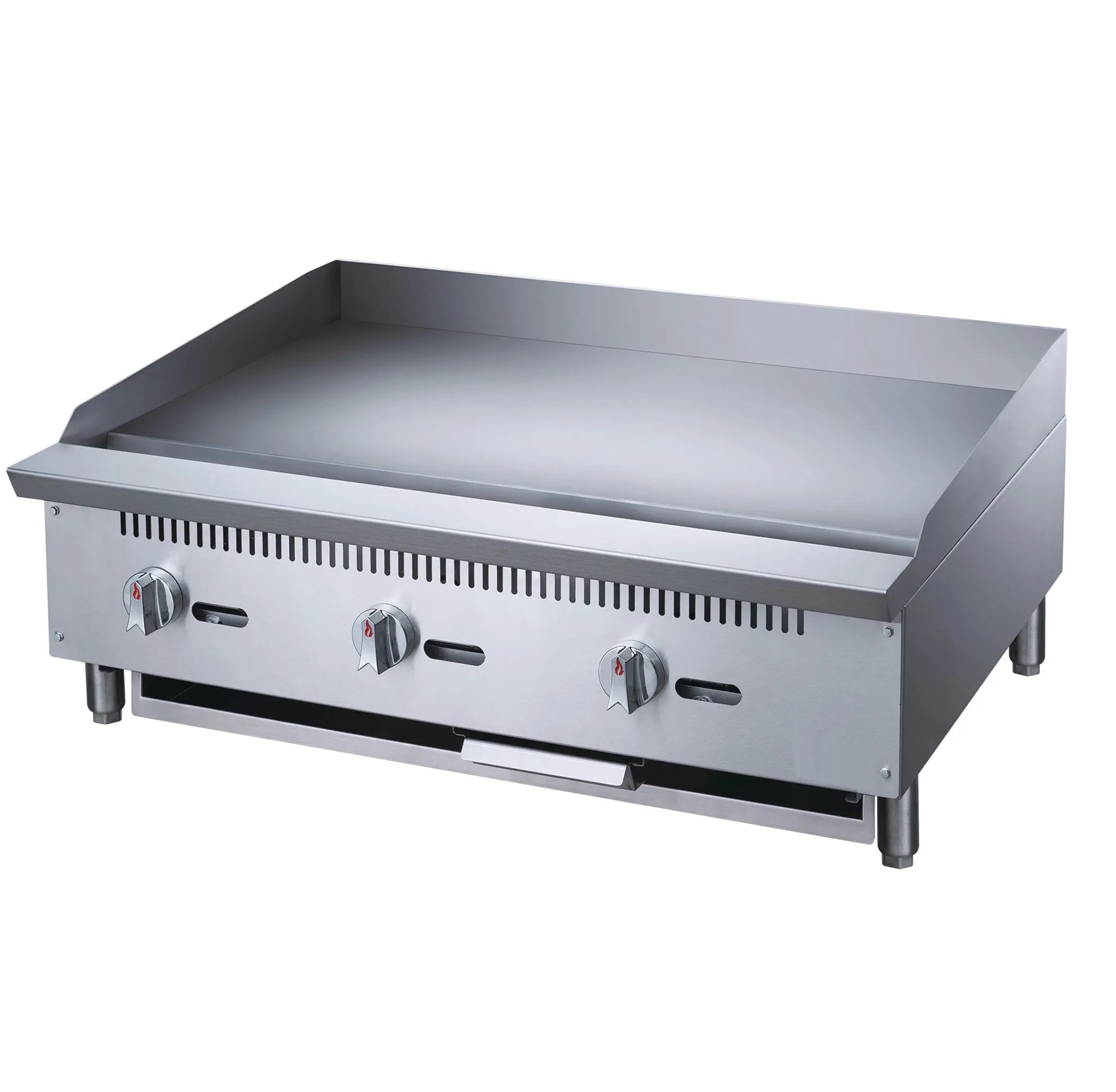 Chef AAA - TCGM36 Commercial 36 in. Countertop with Griddle with 3 Burners NG