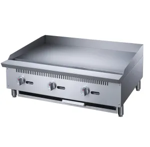Chef AAA - TCGM36 Commercial 36 in. Countertop with Griddle with 3 Burners NG