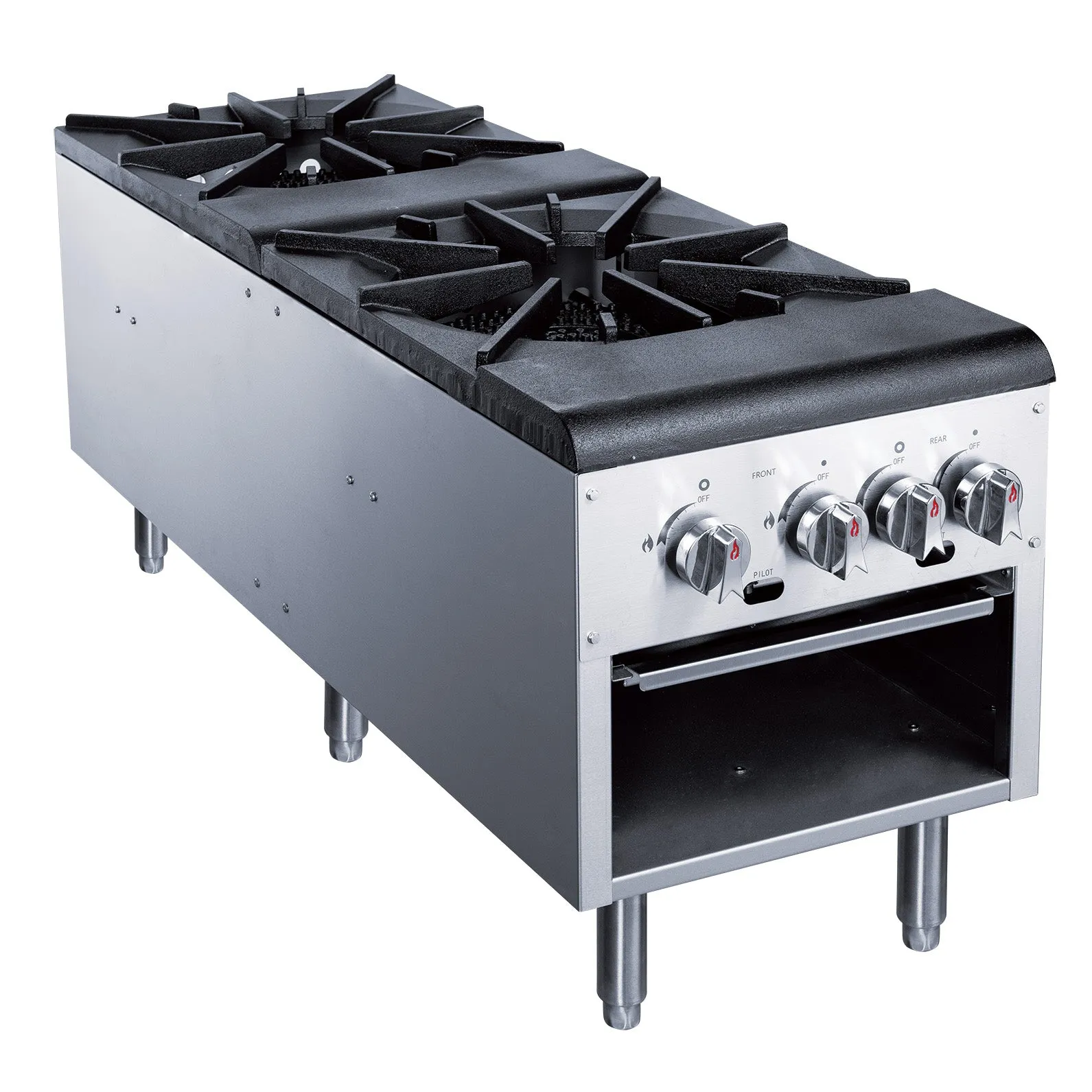 Chef AAA - TCSPA2 Commercial 2 Burner Stock Pot Range