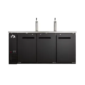 Chef AAA - UDD-72-HC, Commercial 72" Single Tap Kegerator Beer Dispenser (3) 1/2 Keg Capacity 19.6 cu.ft.