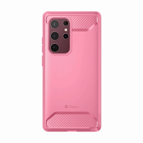 Clayco Samsung Galaxy S22 Ultra Xenon Full-Body Rugged Case With Screen Protector-Pink Anti Dust Edge Protection