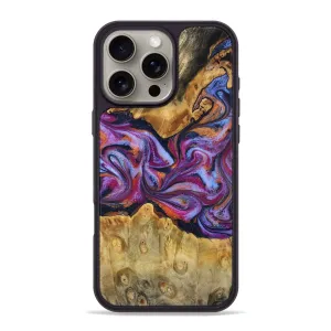 Iphone 16 Pro Max Wood Phone Case - Elma (Blue, 780057) Anti Finger Oil Coating Bubble Free