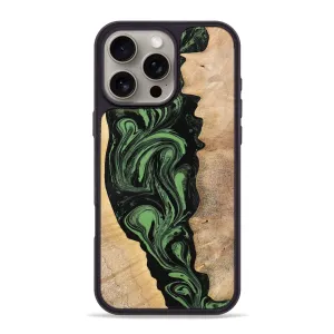 Drop Resistant Screen Guard Iphone 16 Pro Max Wood Phone Case - Hattie (Green, 777192)