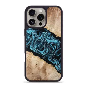 Crystal Clear Iphone 16 Pro Max Wood Phone Case - Russ (Blue, 781803)