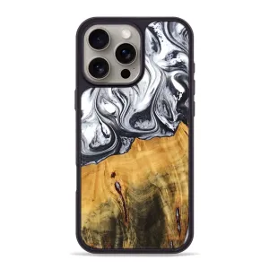 Easy Installation Iphone 16 Pro Max Wood Phone Case - Dirk (Black & White, 778559)