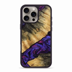 Anti Glare Film Iphone 16 Pro Max Wood Phone Case - Ben (Purple, 769968)