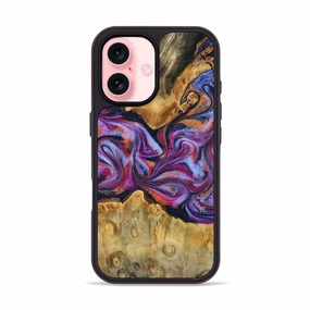 Iphone 16 Wood Phone Case - Elma (Blue, 780057) Self Healing