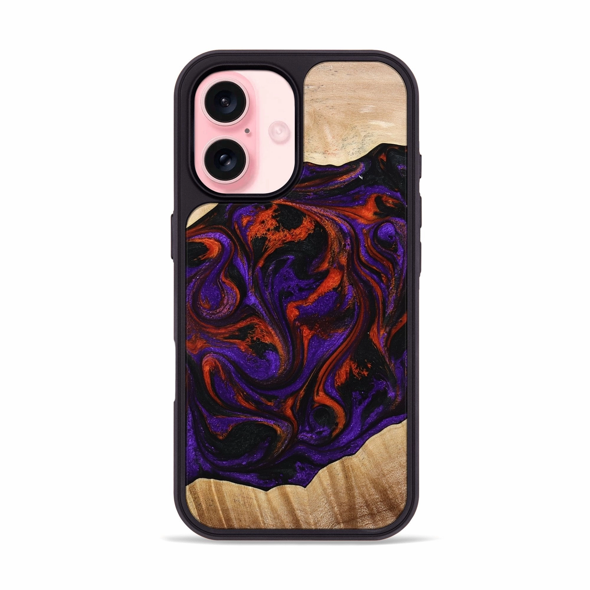 Iphone 16 Wood Phone Case - Jolette (Purple, 773836) Anti Fingerprint Shield Anti Static