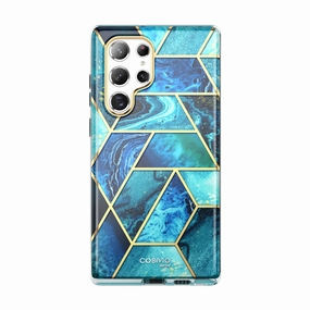 Slim Screen Protector Crystal Clear Galaxy S22 Ultra Cosmo Case - Ocean Blue