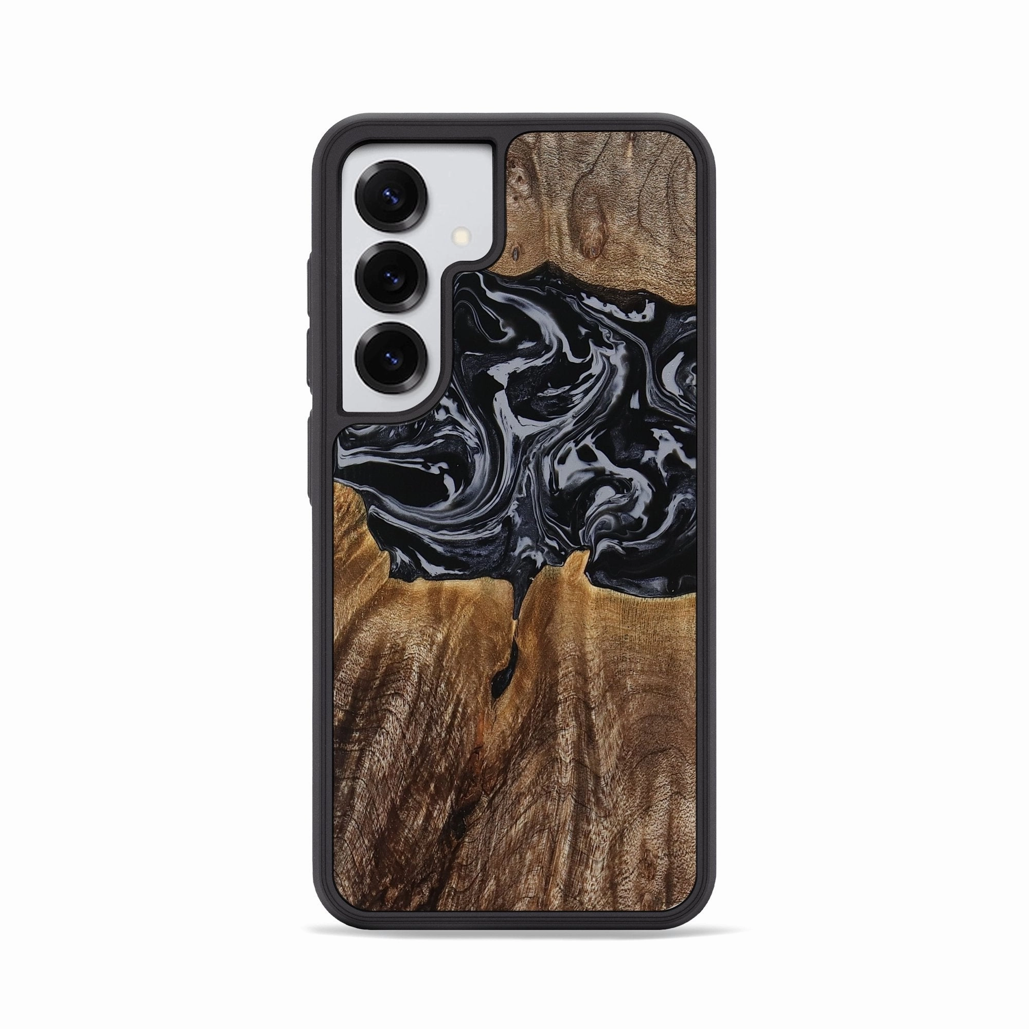 Anti Spy Film Galaxy S25 Wood Phone Case - Zack (Black & White, 770910)